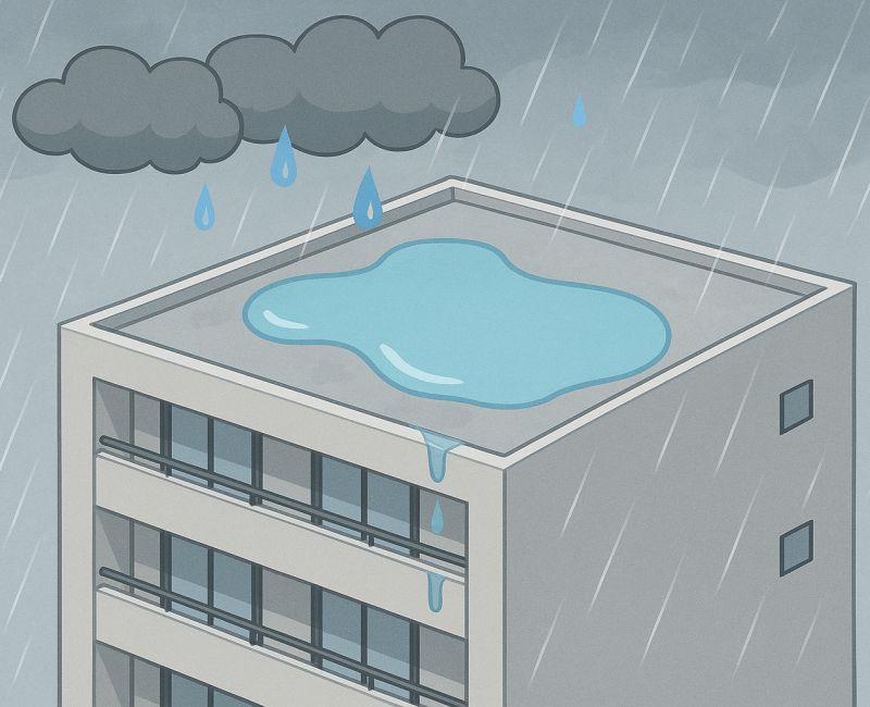 雨漏りするビル
